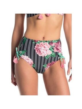 NWOT Mossimo Printed High Waist Lace-Up Bikini Bottom
